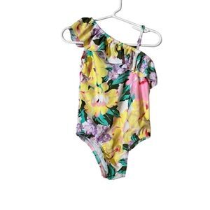 Gap Yellow Floral One Piece Swimsuit